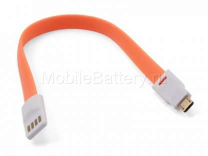 100.01060 Магнитный кабель синхронизации micro USB (оранжевый, 20 см)