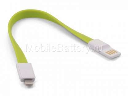 100.01065 Кабель синхронизации USB - Apple Lightning (зеленый, 20 см)