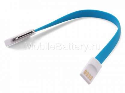 100.01072 Кабель синхронизации USB - Apple 30-pin MA591G/C (синий, 20 см)