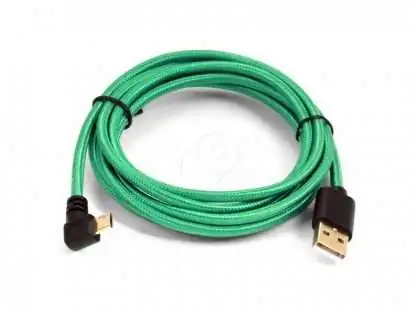 100.01087 Кабель синхронизации USB - Micro USB (200 см) в оплетке, угловой