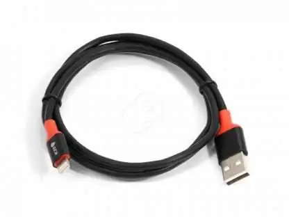 100.01113 Кабель синхронизации USB-Apple Lightning (черныйкрасный) 3A