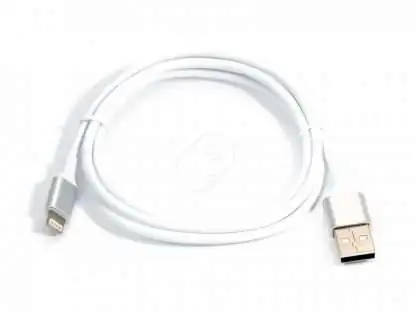 100.01114 Кабель синхронизации USB-Apple Lightning (белыйсеребристый) 3A