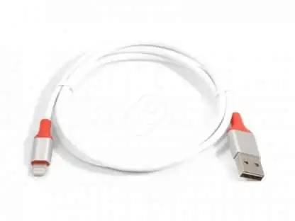 100.01117 Кабель синхронизации USB-Apple Lightning (белыйкрасный) 3A