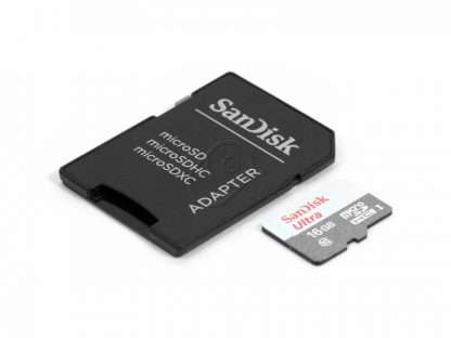 250.00001 Карта памяти SanDisk microSDHC (16 GB) 10 класс + адаптер SD