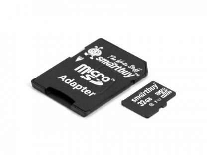250.00003 Карта памяти SmartBuy microSDHC (32 GB) 10 класс + адаптер SD