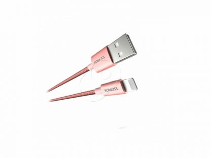 100.01119 Кабель USB - Lightning MD818ZM/A, MQUE2ZM/A (Romoss) розовый