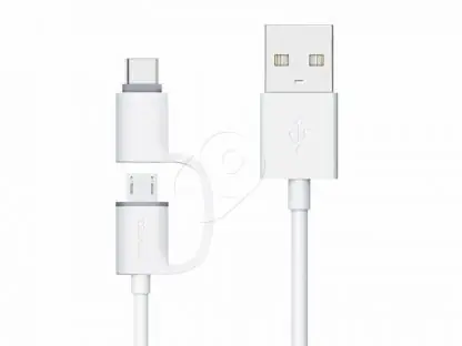 100.01122 Кабель для зарядки USB Type-C / Micro USB (Romoss) 100 см, белый