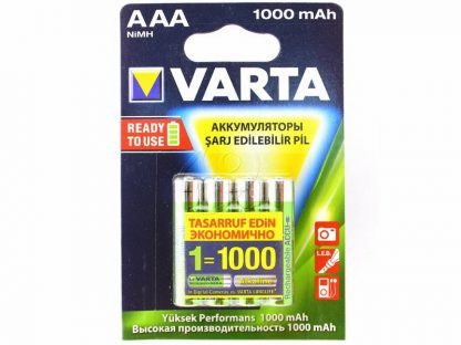 200.01209 Аккумуляторы типа AAA VARTA (комплект 4 штуки) 1000mAh