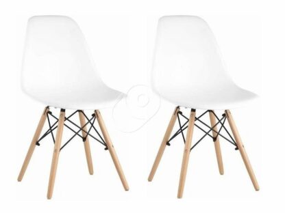 260.00001 Комплект стульев в стиле Eames, белый (2 штуки)