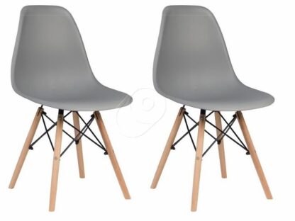 260.00002 Комплект стульев в стиле Eames, темно-серый (2 штуки)