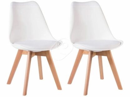 260.00004 Комплект стульев Jerry Soft на деревянном основании (белый) 2шт