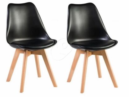 260.00005 Комплект стульев Jerry Soft на деревянном основании (черный) 2шт